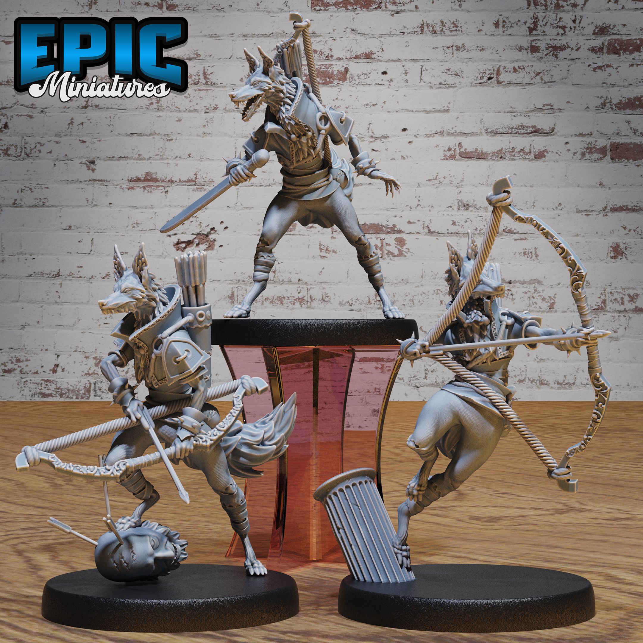 Fox Folk Ranger Set / Feline Humanoid Fighter / Vulpe Beast Warrior / Clever Male Fennek / Small Animal Creature / Tailed Woodland Monster / Nature Guard / Forest Encounter
